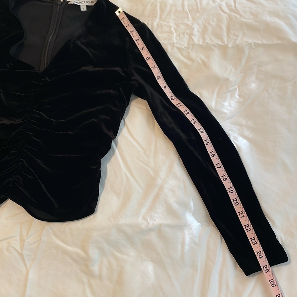Veronica Beard Pelona Black Velvet Top - Picture 9 of 17
